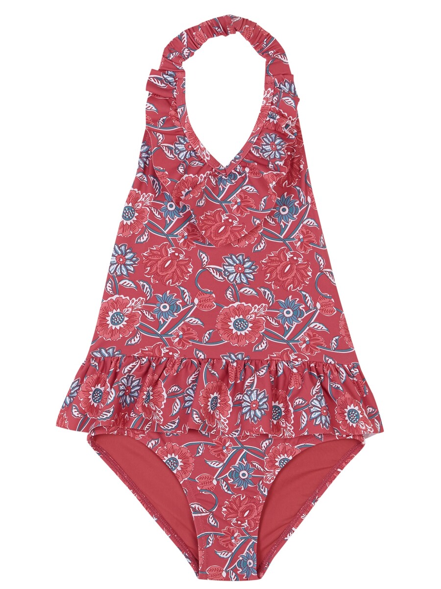 Bañador Estampado Flores Rosa