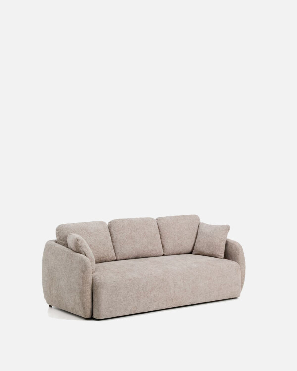 Sofá cama Laira 3 plazas de chenilla topo 218 cm FSC Mix Credit Sofá cama Laira 3 plazas de chenilla topo 218 cm FSC Mix Credit