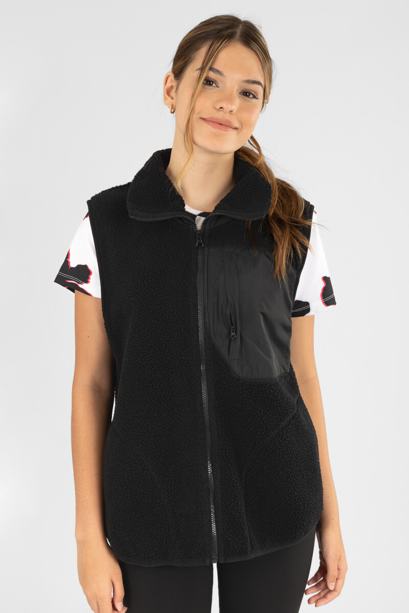 Chaleco sherpa Negro