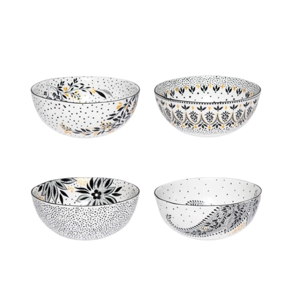 PORTMEIRION S MILLER ARTISANNE NOIR BOWL CEREAL 15 CM x4 PORTMEIRION S MILLER ARTISANNE NOIR BOWL CEREAL 15 CM x4