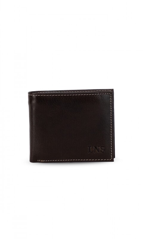 BILLETERA CUERO CICLOPE CAFE