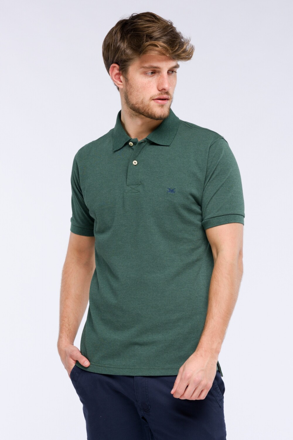 POLO PIQUE LISA Verde Oscuro