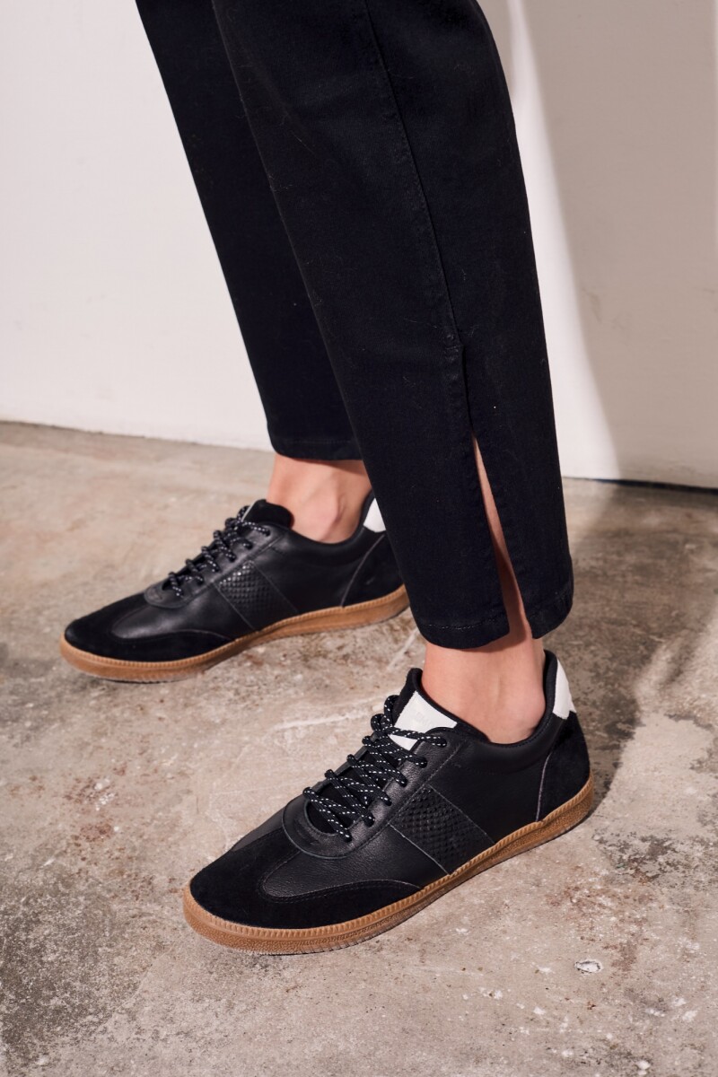 Zapatilla Combinada Negro