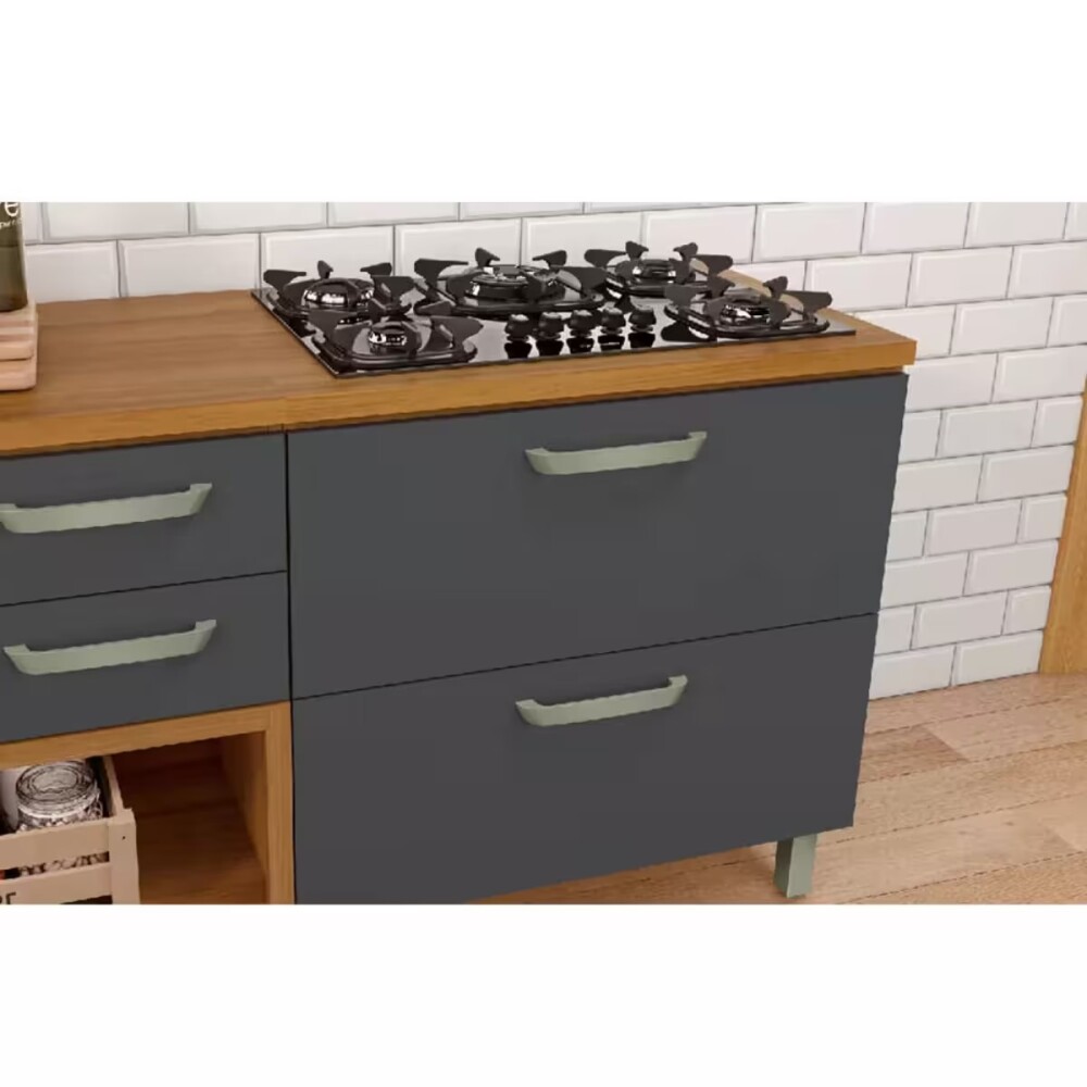 Bajo mesada Princesa 80cm 1 puerta 1 cajón Gris Bajo Mesada Princesa 80cm 1 Puerta 1 Cajón Gris