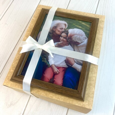 Desayuno / Merienda en caja Abuelos con FOTO en portaretratos Desayuno / Merienda en caja Abuelos con FOTO en portaretratos