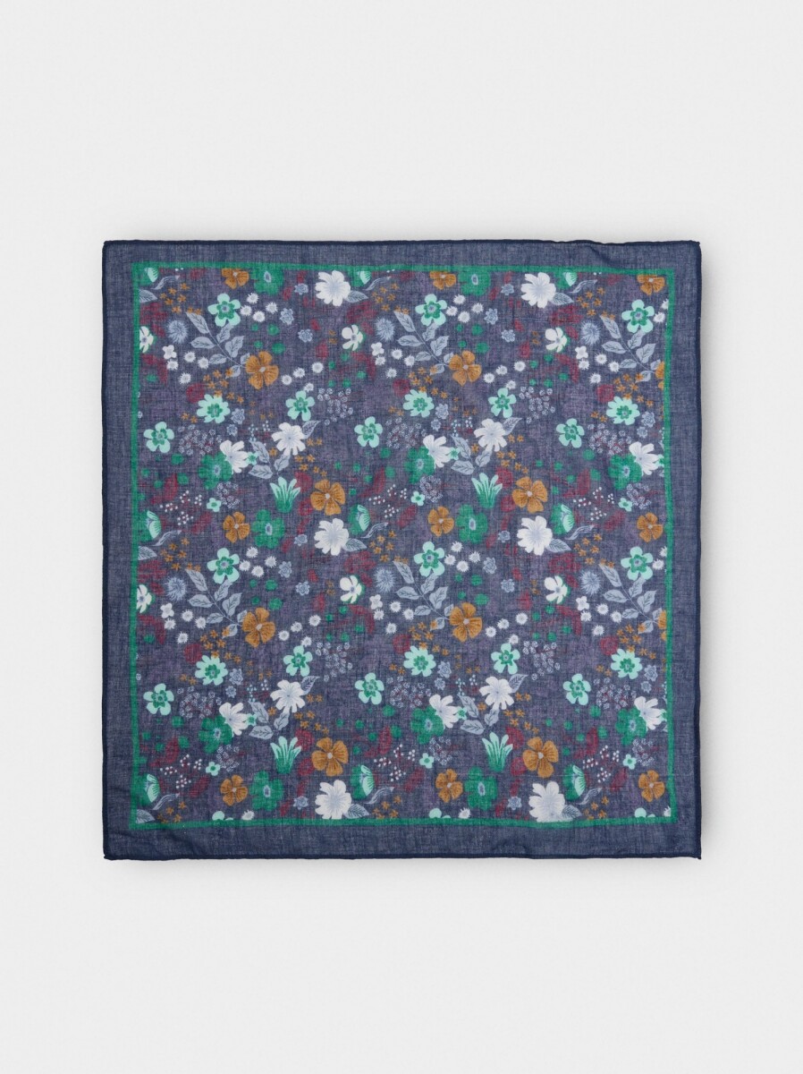 Pañuelo Cuadrado Estampado 100% Algodón - multicolor 