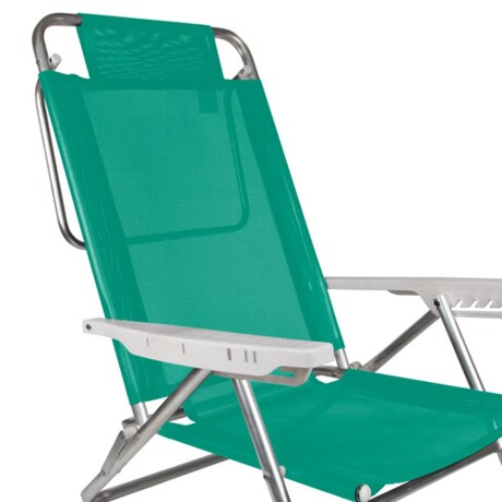 Reposera Silla Reclinable 6 Posiciones Aluminio Mor Summer Verde