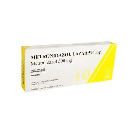 Metronidazol Lazar x 10 Comprimidos – Antibiótico Oral Metronidazol Lazar x 10 Comprimidos – Antibiótico Oral