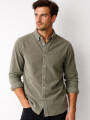 Camisa Sutra Verde Seco