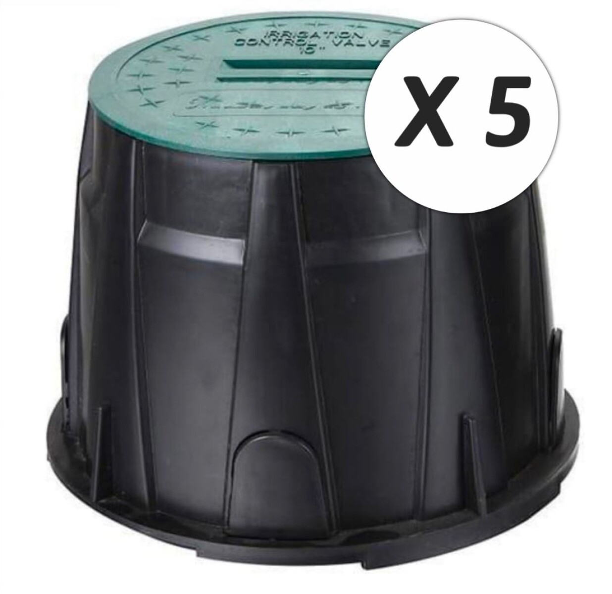 Pack x 5 cámaras plásticas cilíndrica mediana 10" 