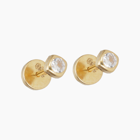 Caravanas para bebé en oro 18K con circonias Caravanas Para Bebé En Oro 18k Con Circonias