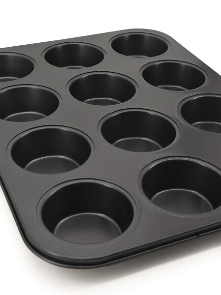 MOLDE 12 CUPCAKES LINEA SIDE NEGRO
