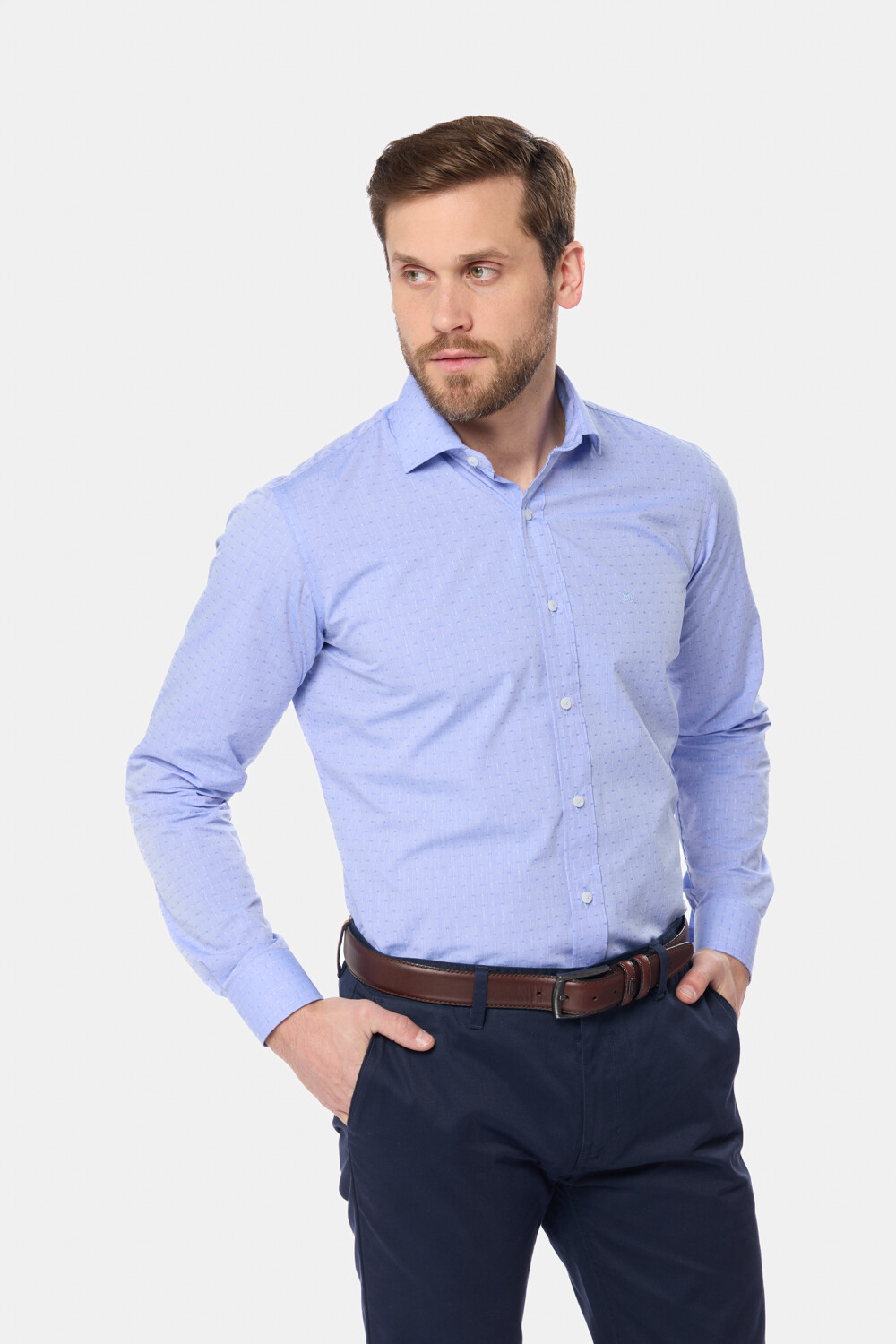 CAMISA DE VESTIR FANTASIA Azul
