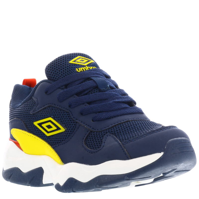 Championes Infantiles Umbro Orbit Azul Marino - Amarillo - Rojo