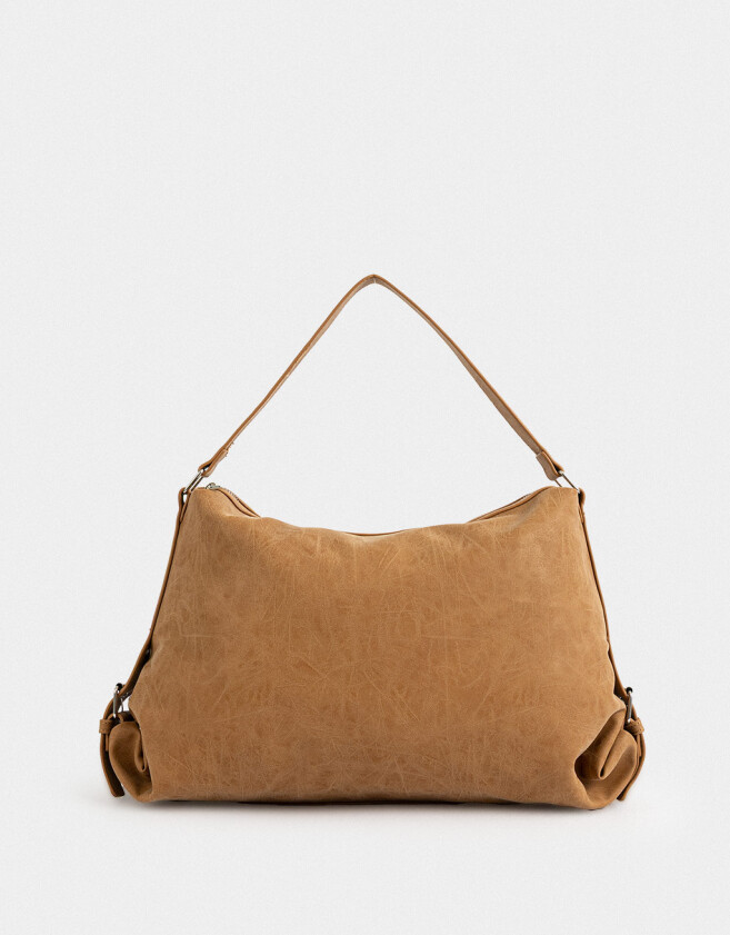 Bandoleras Cartera Efecto Gastado - Marron Camel
