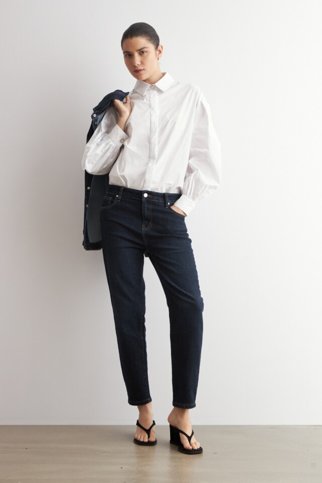 Camisa oversized mangas abullonadas blanco