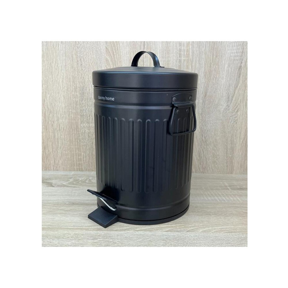PAPELERA VINTAGE 12L L NEGRO ACERO LJT01-12-3