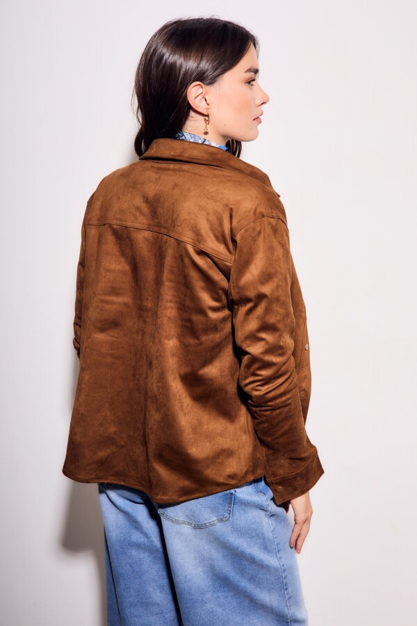 Camisa Gamuza Vegana Camel