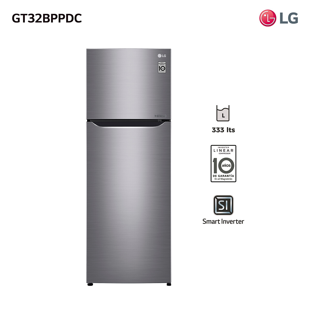 Refrigerador 312 Lts. Inverter Lg Gt32bppdc 