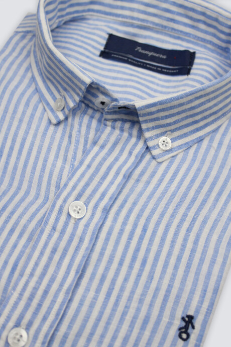 Camisa de Lino Rayada