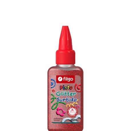 Adhesivo Filgo Glitter Rojo