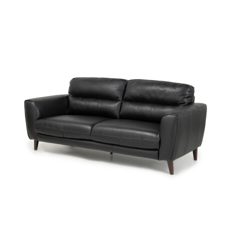 Sofá Valentino - Cuero Básico - 3 cuerpos 450 (Negro)