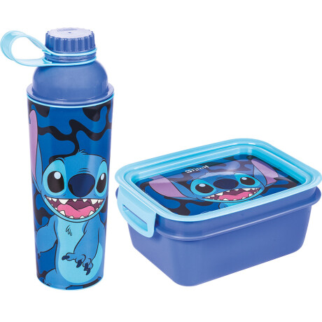 Set Infantil Pote 850Ml y Botella Con Tapa Rosca De 660Ml STITCH