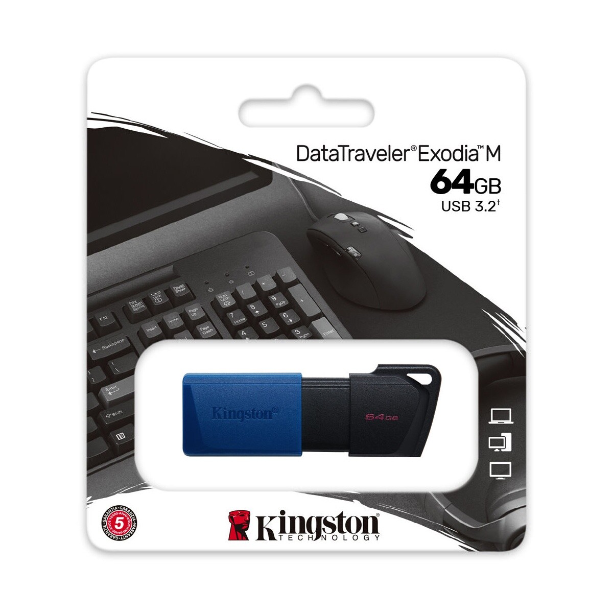 Pendrive USB Kingston DataTraveler Exodia M DTXM 3.2 Gen 1 Black