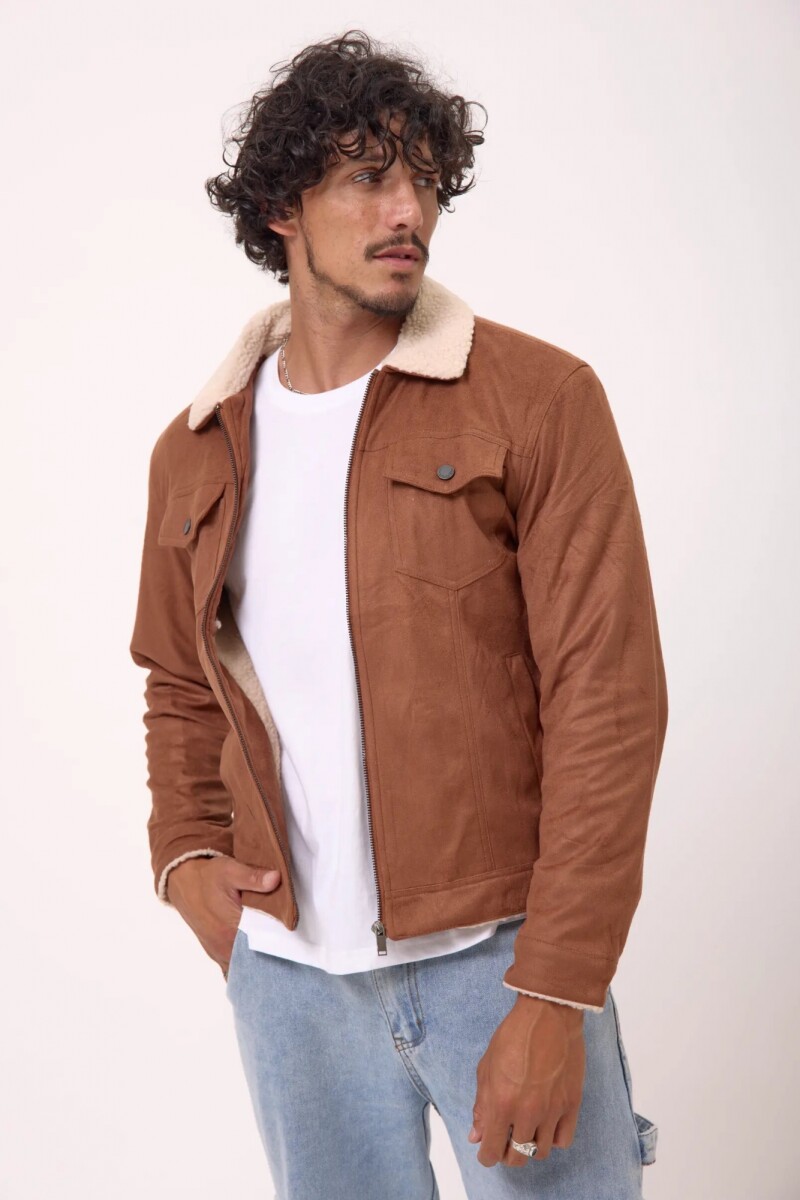 Campera Suede Marrón claro