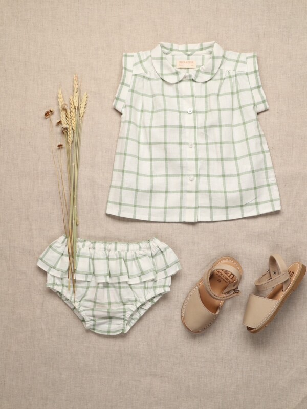 Camisa lino a cuadros Camisa lino a cuadros