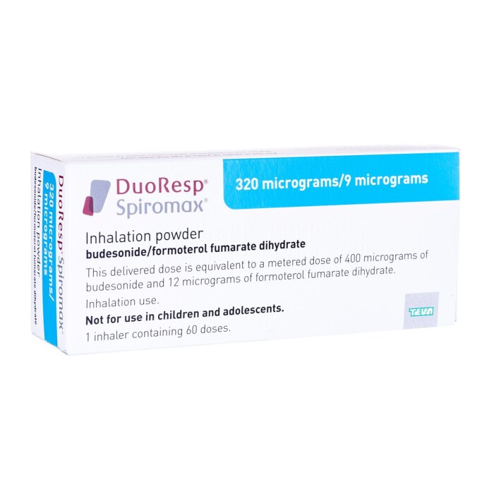 DUORESP SPIROMAX 320 MG /9 MG X 60 DOSIS única