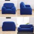 Pack X2 Funda Forro Cubre Sillon Sofa 1 Cuerpo Elastizada Color Variante Azul marino