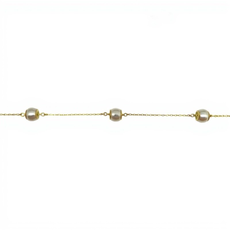 Pulsera Perlas-Oro bajo-Con Perla-PU8070 conpiedra