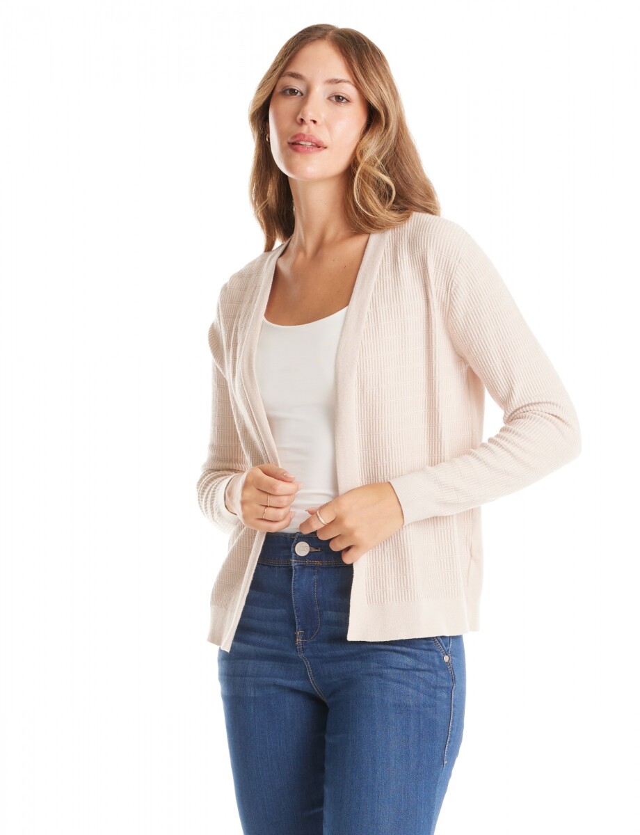Cardigan Textura - Beige Claro 