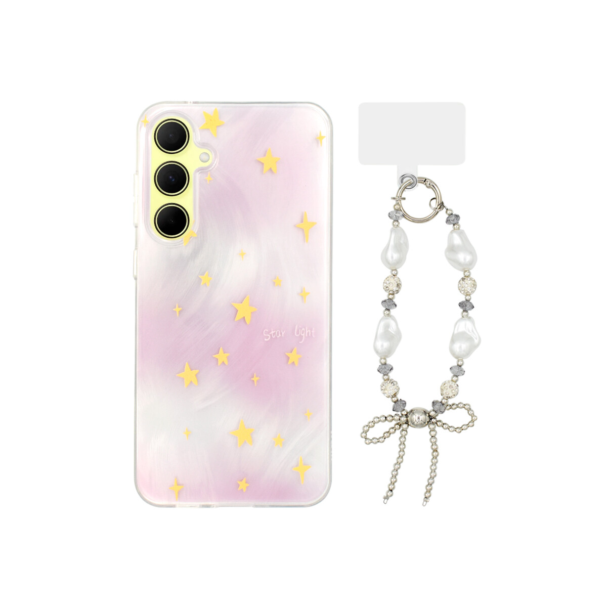 Protector para Samsung Galaxy A35 diseño estrellas con correa 