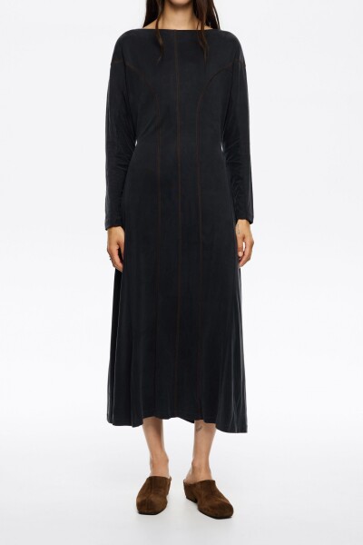 VESTIDO CUPRO Negro