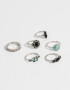 Sets Anillos Con piedra Set De Anillos Con Piedras - Plateado Antique Silver