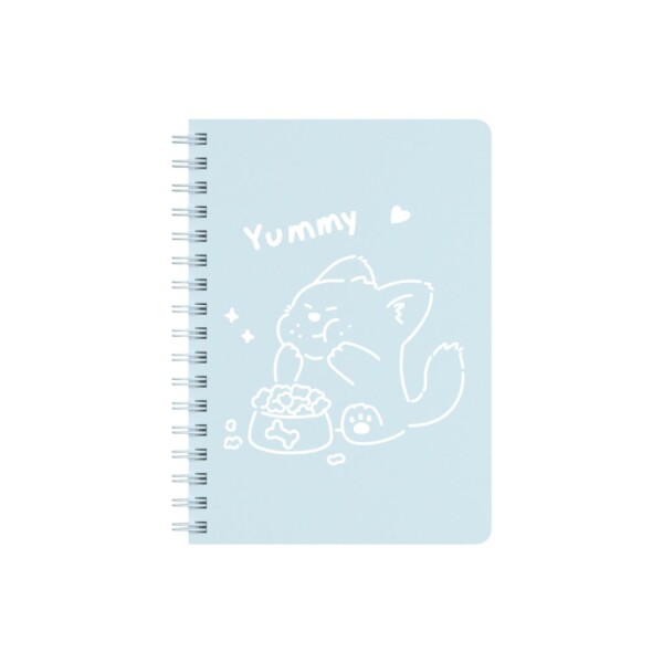 Cuaderno espiral animales A6 celeste