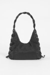 Cartera de hombro acordonada negro