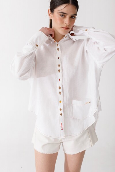 PRE VENTA CAMISA ONDA FRUIT Blanco