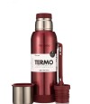 Termo Slim 750Ml. Con Base Silicona Rojo Metalizado