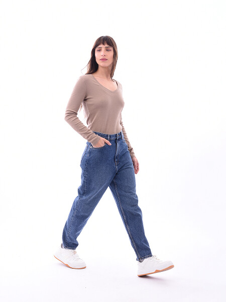 REMERA BASICA PETRA RIBB NUDE