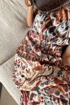 Gala Boho Dress Terracota / Beige