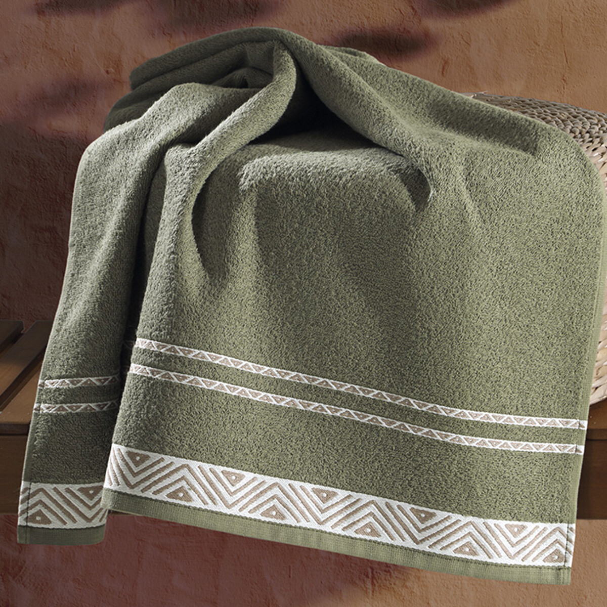 Pack x 2 Toallas Jacquard Premium 100% Algodón - 7681 - VERDE 