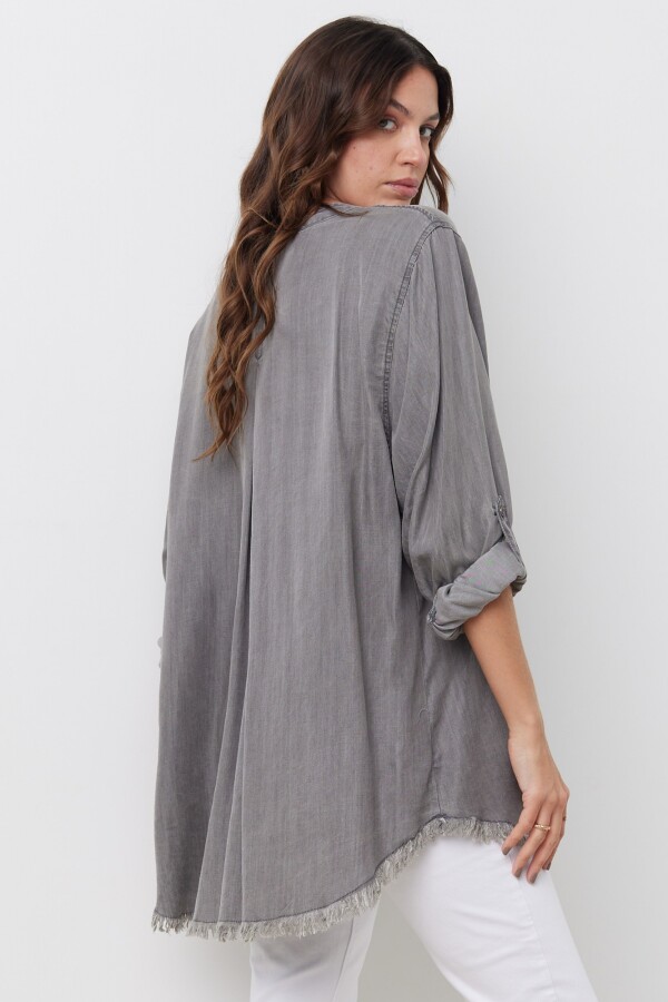 Blusa Oversize Tencel GRIS
