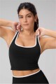 Top Seamless Built-In Bra Mujer Black/Classic White