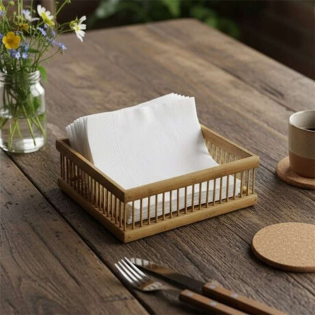 Servillertero Rectangular 18X18Xh6Cms Bambu
