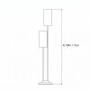 LAMPARA DE PIE DOBLE CUP NEGRO Unica