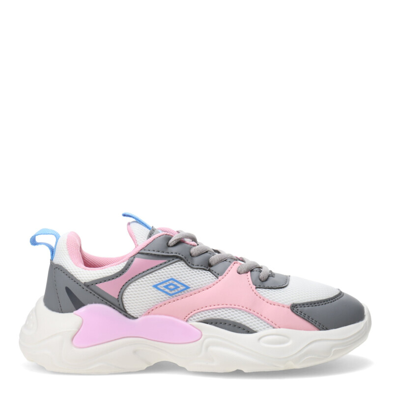 Championes Infantiles Umbro Evoque Blanco - Rosado - Celeste