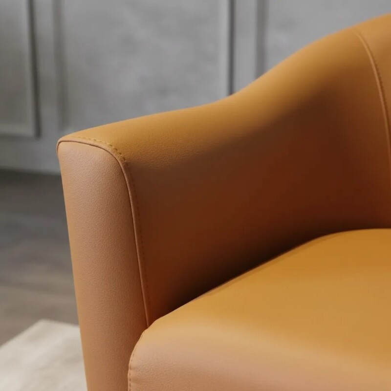 POLTRONA MADERA CLARA - TAPIZADO EN PU TOSTADO POLTRONA MADERA CLARA - TAPIZADO EN PU TOSTADO